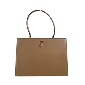 Lederer de Paris Vintage Satchel Top Handle Bag Purse Brown Leather France